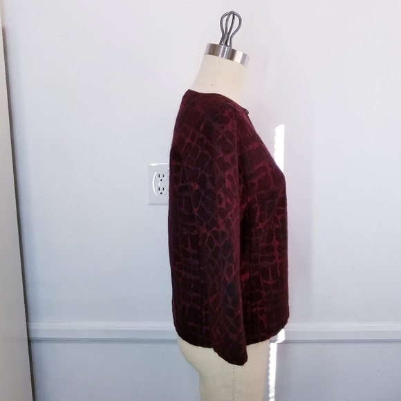 🌸 Max Mara | Red Printed Texture Jacket - Picture 6 of 11